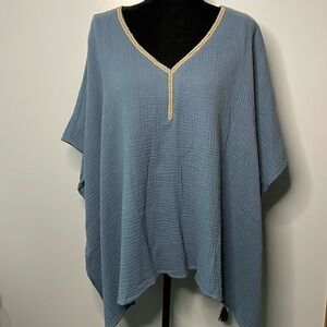 JM Collection Gauzy Poncho
